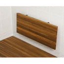 30" Teak Wall Mount Fold Down Teak Shower Bench Seat