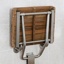 24" Wide Teak ADA Wall Mount Shower Seat