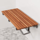 36" Wide Teak ADA Wall Mount Shower Seat