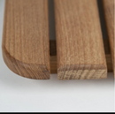 30" x 30" Teak Bath or Shower Mat with Rounded Corners