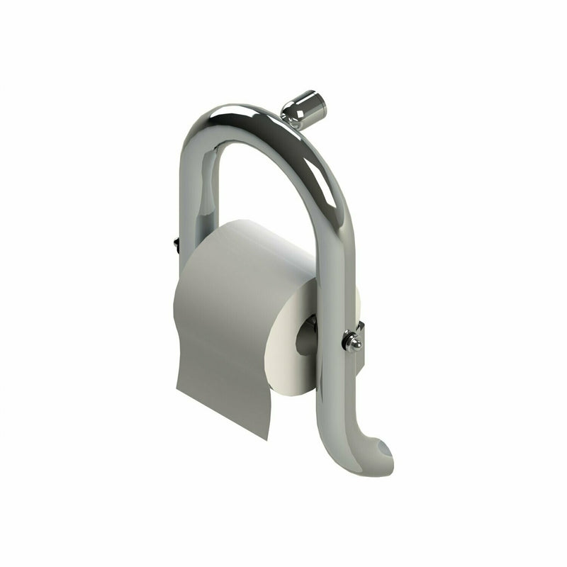 2-in-1 Toilet Roll Holder with Integrated Grab Bar