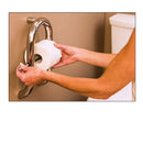 2-in-1 Toilet Roll Holder with Integrated Grab Bar
