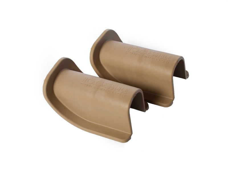 Shower Dam End Caps - Curved - Pair