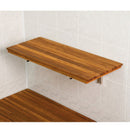 30" Teak Wall Mount Fold Down Teak Shower Bench Seat