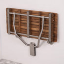 36" Wide Teak ADA Wall Mount Shower Seat