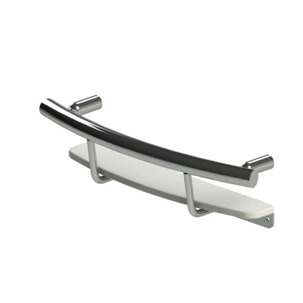 2-in-1 Shampoo Shelf with Integrated Grab Bar