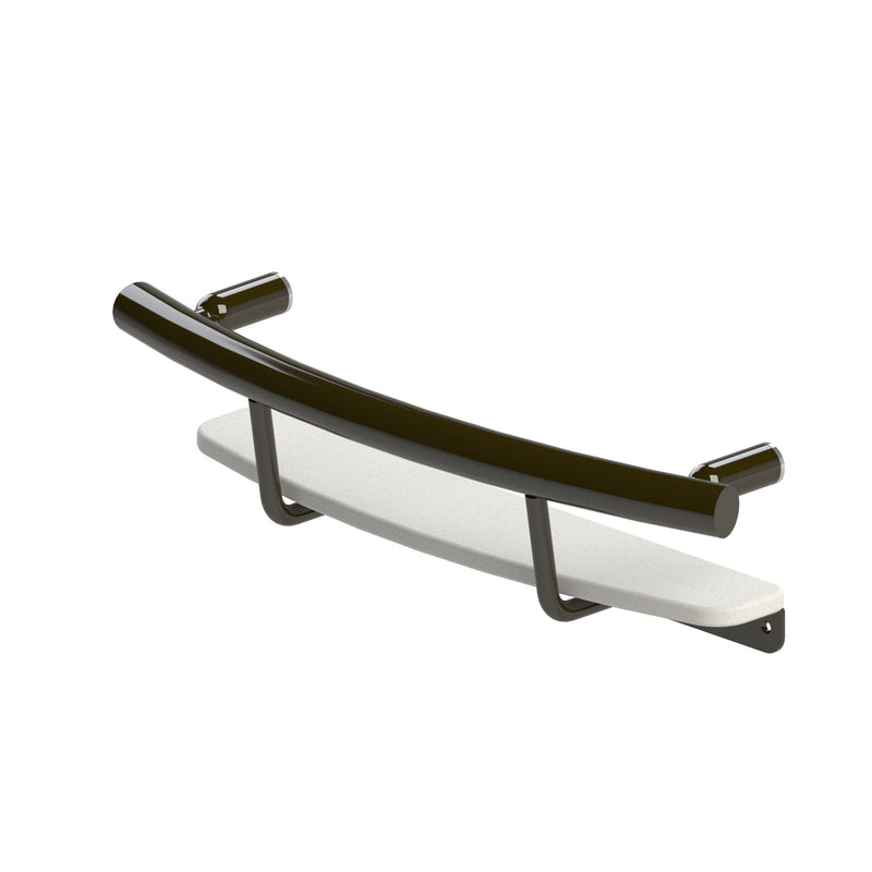 2-in-1 Shampoo Shelf with Integrated Grab Bar